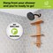 JumblWare Bamboo Shower Caddy, 11.7 x 26.8" Hanging 3-Tier Suction Cup Shower Organizer